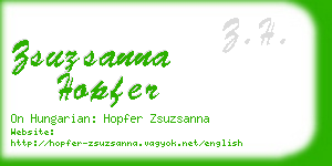 zsuzsanna hopfer business card